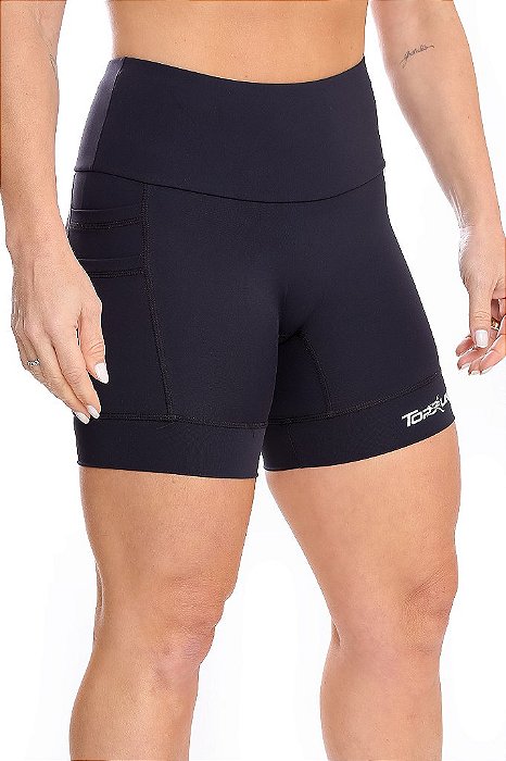 Short Feminino Multi Bolsos Black