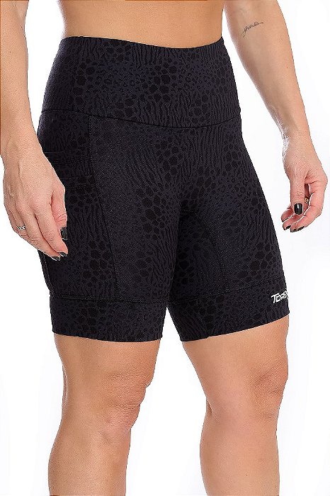 Bermuda Feminina Compress Multi Bolsos Jakar Preto