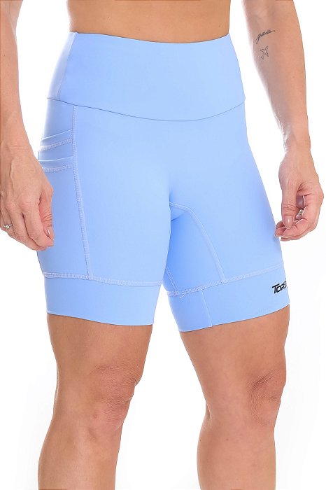 Bermuda Feminina Compress Multi Bolsos Sky