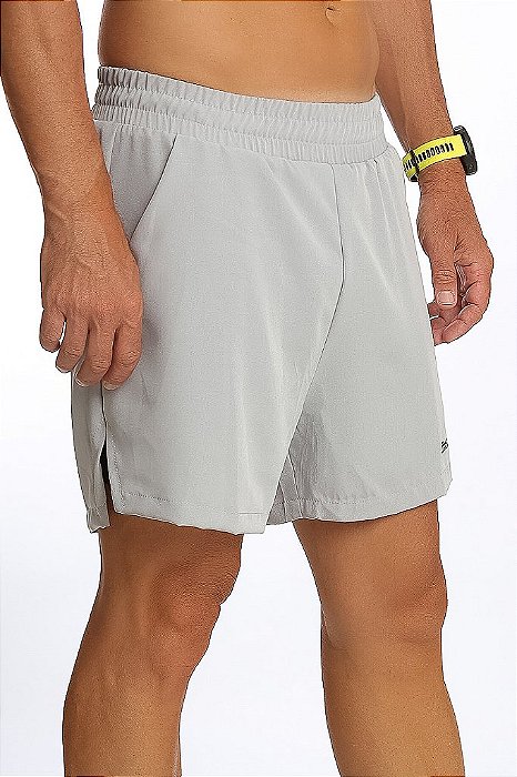 BERMUDA DUPLA COMPRESS MAX CINZA