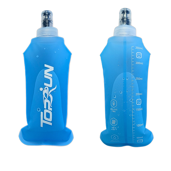 Garrafa Hidratação Silicone Soft Flash 350ml Azul