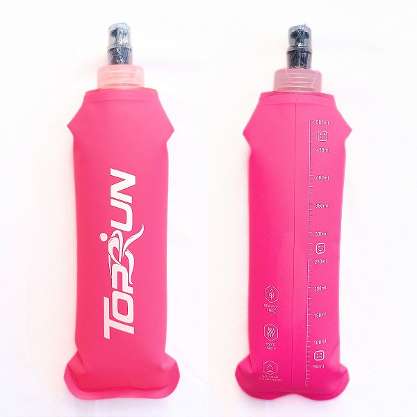 Garrafa Hidratação Silicone Soft Flash 500ml Pink