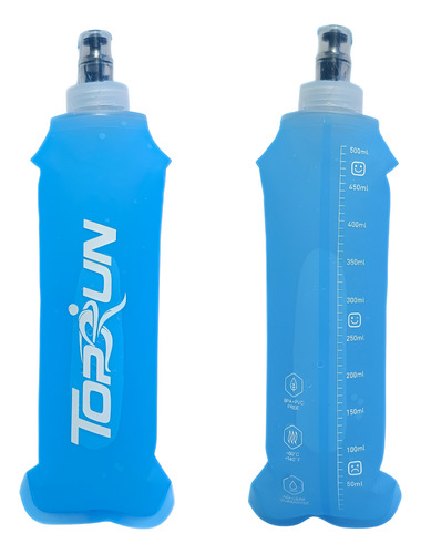 Garrafa Hidratação Silicone Soft Flash 500ml Azul