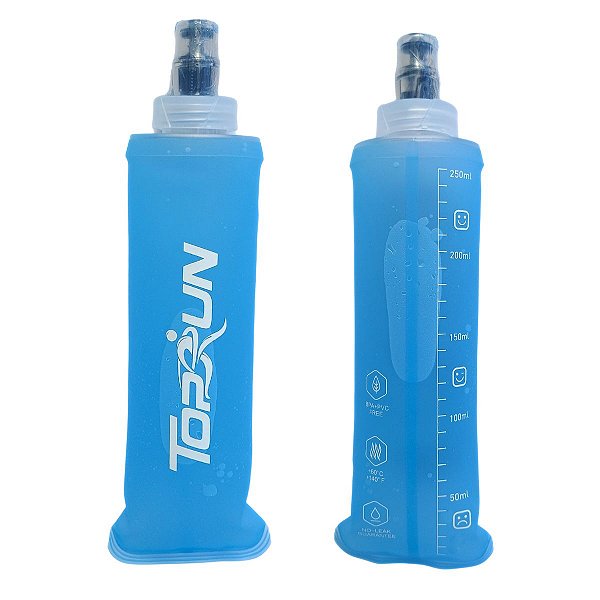 Garrafa Hidratação Silicone Soft Flash 250ml Azul