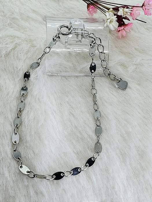 Pulseira Semijoia Hipoalergênico Happy Lyfe Rodio Branco