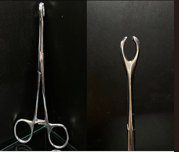 PT012 PINÇA FORCEPS FORESTER 16.5 CM OVAL  ABERTA