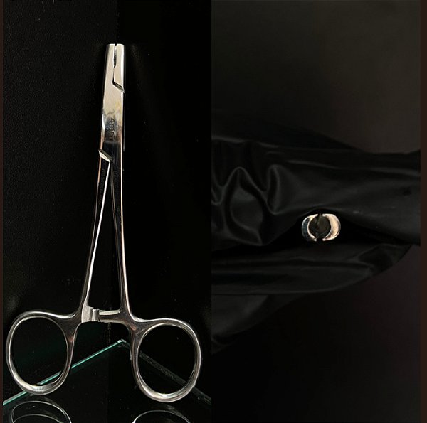 PINÇA P/ MICRODERMAL 12,5 CM COM BOCA 4MM PT078