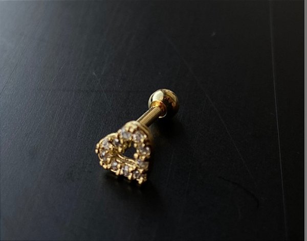 P0681 MICROBELL RODIO RETO CORAÇAO CRAVEJADO 6MM 1.2 DOURADO