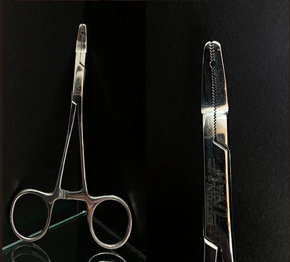 PINÇA FORCEPS HEMOSTATICA CURVA 12.5CM PT028