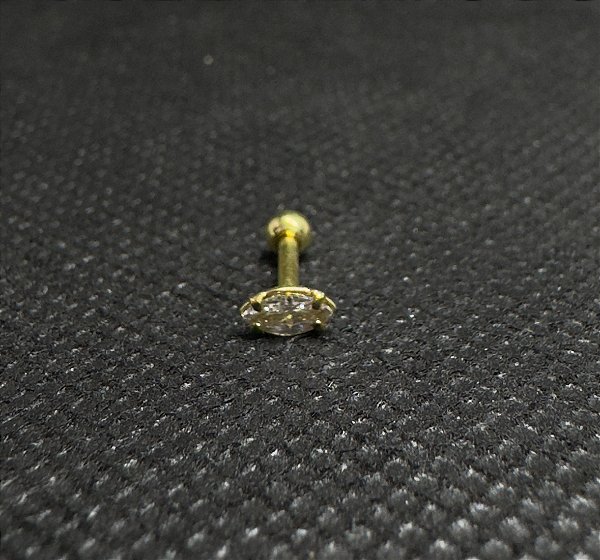 P0639 MICROBELL RODIO  RETO 1.2 8MM NAVETE DOURADO