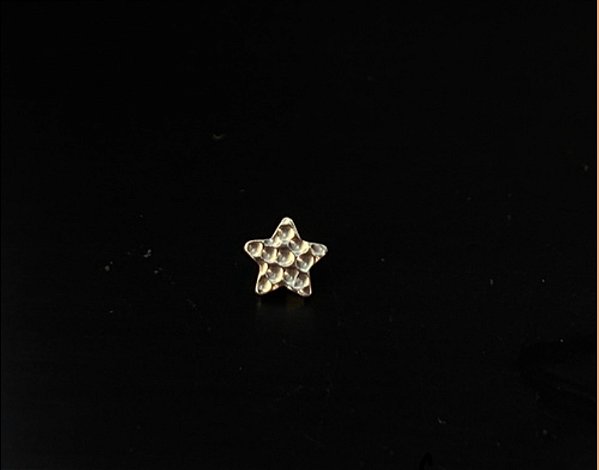 P0557 TOPO TITANIO ESTRELA MARTELADO  1.6MM