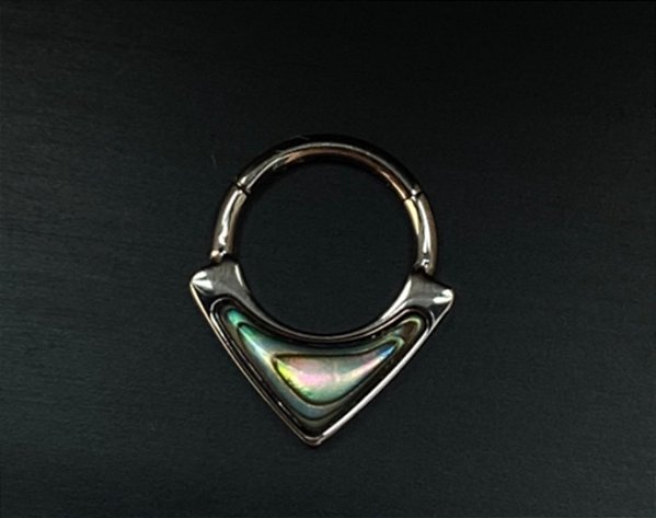 P0519 SEGMENTO TITANIO SYNTHETIC ABALONE STONE