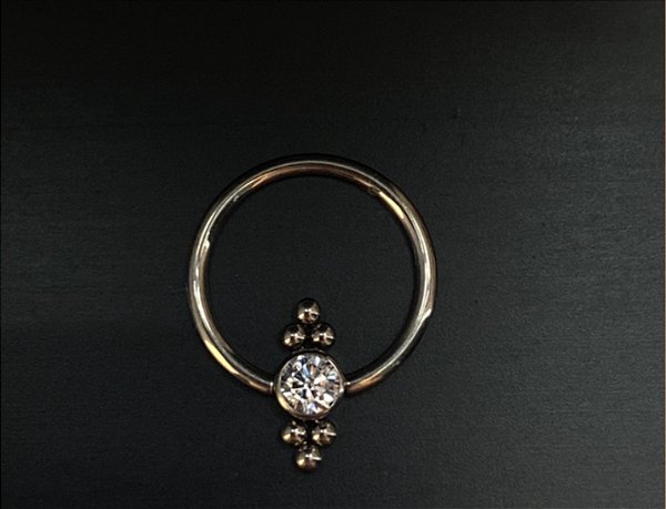 P0518 CAPTIVE TITANIO ZIRCONIA CRISTAL E ESFERAS