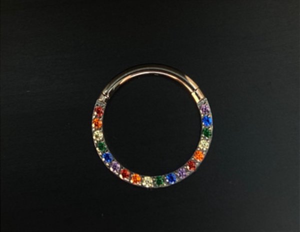 P0516 SEGMENTO TITANIO  FRONTAL RAINBOW 10MMM