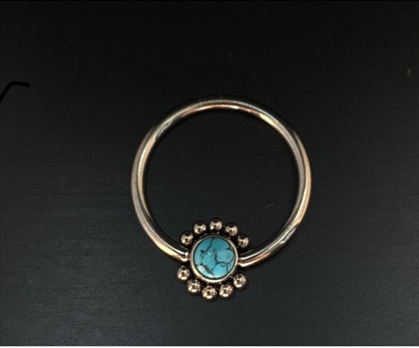 P0512 CAPTIVE TITANIO SYNTHETICA  TURQUEZA 12MM /TN14