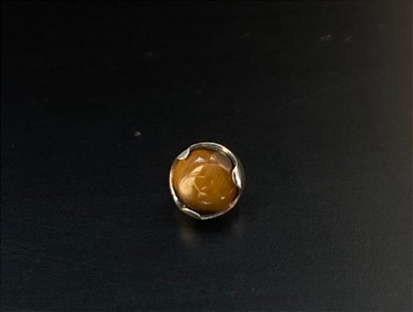 P0354 TOPO TITANIO OLHO DE TIGRE 4MM PARA HASTE 1.6MM   TN328