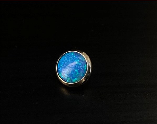 P0350 TOPO TITANIO MICRODERMAL OPALA AZUL PARA HASTE 1.6MM-3MM TN352-1