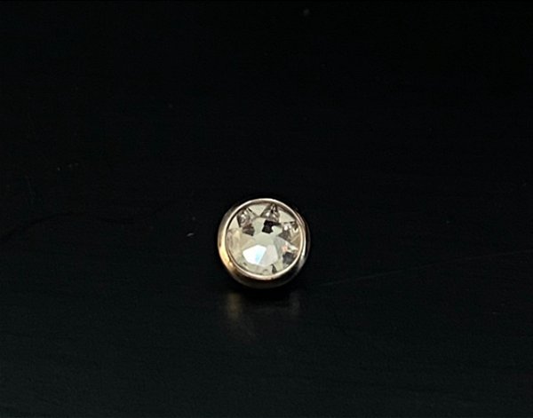 P0348 TOPO TITANIO PEDRA ZIRCONIA PARA HASTE 1.6MM-4MM