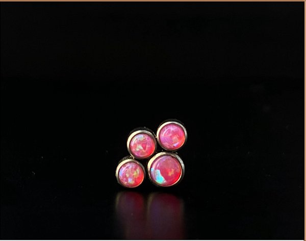 P0332 TOPO TITANIO PATINHA OPALAS-ROSA  1.2 TN316-2
