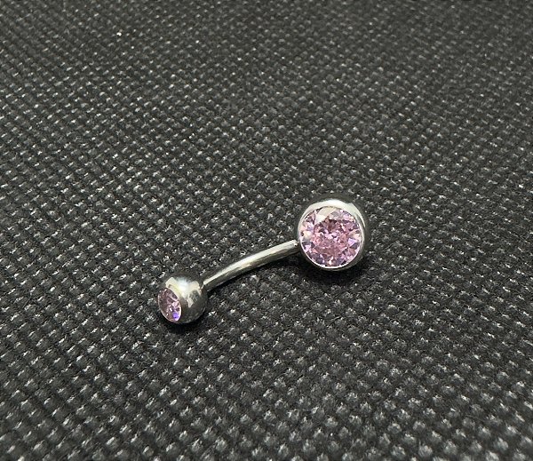 P0313 BANANA RODIO DOURADO PINGENTE TRÊS ESTRELAS DE PEDRA