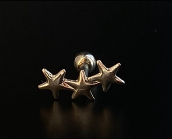 P0264 MICROBELL RODIO RETO 1.2  6MM TRÊS ESTRELAS LISAS