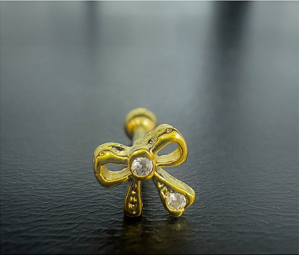 P0249 MICROBELL RODIO RETO DOURADO LAÇO 1.2 6MM
