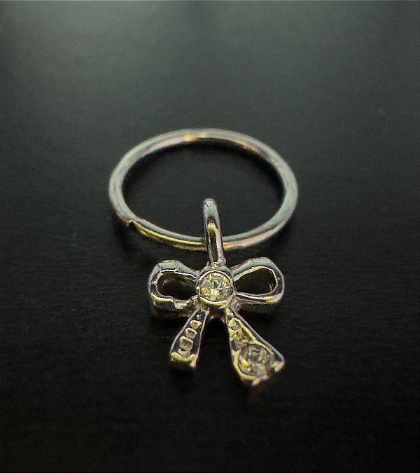 P0246 ARGOLA RODIO PINGENTE LAÇO  8MM