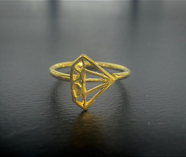 P0208 ARGOLA  RODIO DOURADO DAITH DIAMANTE 8MM