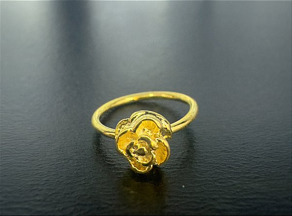 P0198  ARGOLA RODIO DOURADA TORÇAO DAITH ROSA 8MM