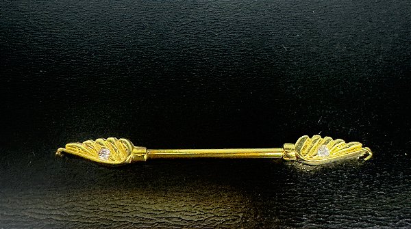 P0194 MAMILO RODIO DOURADO ASA DUPLA 14MM