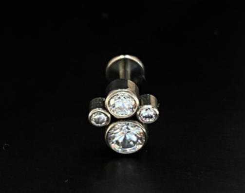 P0175 LABRET AÇO 1.2 8MM FLOR DE LIZ