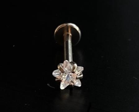 P0164 LABRET TITANIO 1.2 8MM ESTRELA 4MM R.I