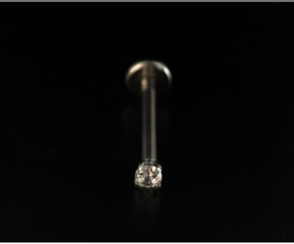 P0135 LABRET AÇO   1.0 10MM R.I PEDRA 2MM