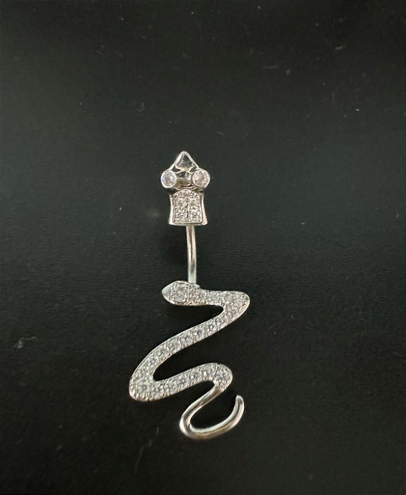 P0080 BANANA UMBIGO AÇO COBRA ZIRCONIA