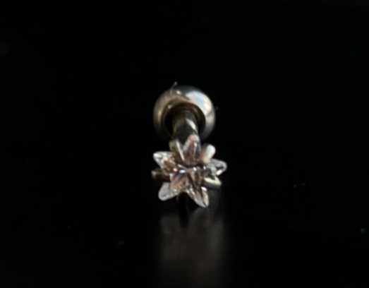P0057 MICROBELL AÇO RETO ESTRELA 3 MM ZIRCÔNIA  8MM