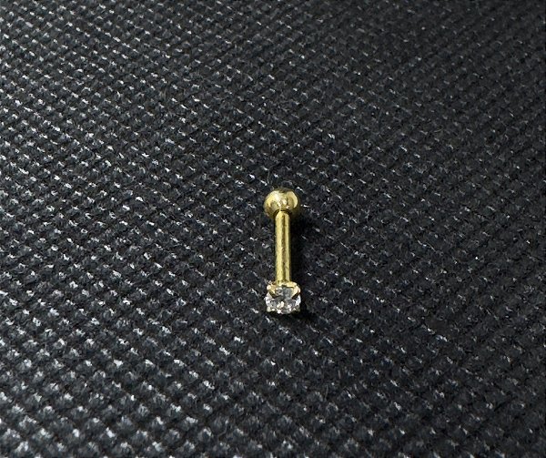P0052 MICROBELL RETO PVD DOURADO PEDRA 2,5 1.2 8MM
