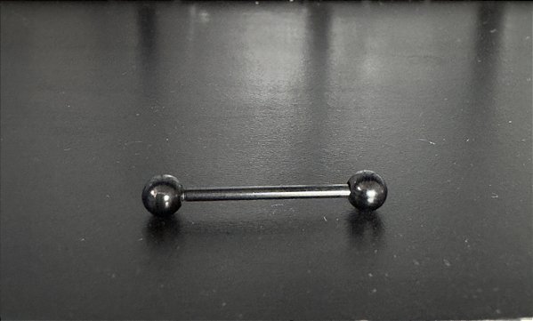 P0038 BARBELL PVD  BLACK 20MM