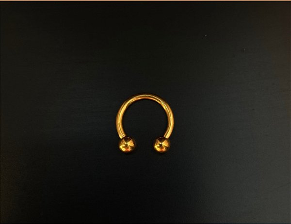 P0029 FERRADURA TITÂNIO GOLD 10MM