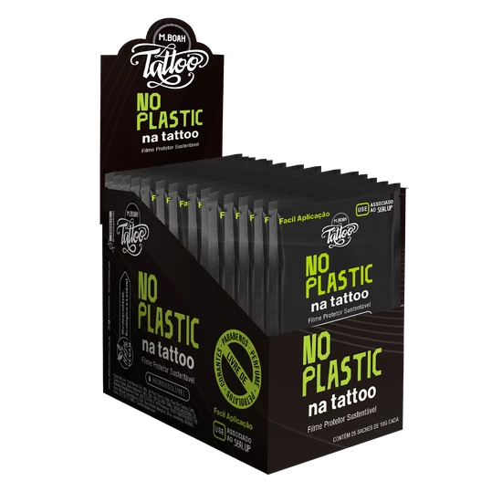 NO PLASTIC - Filme Protetor Sustentável para Tatuagem SACHÊ 5GR (display com 20 unidades)