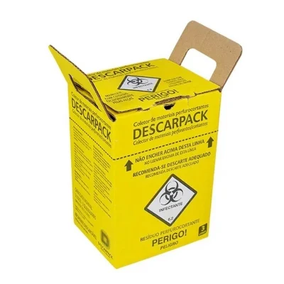 Descarpack - 3 L Caixa Coletora Perfurocortantes Papelão electric ink