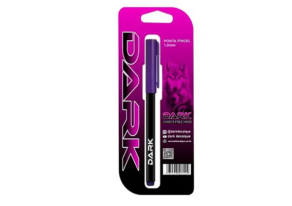 CANETA DARK FREE HAND ROXA 1.0 MM