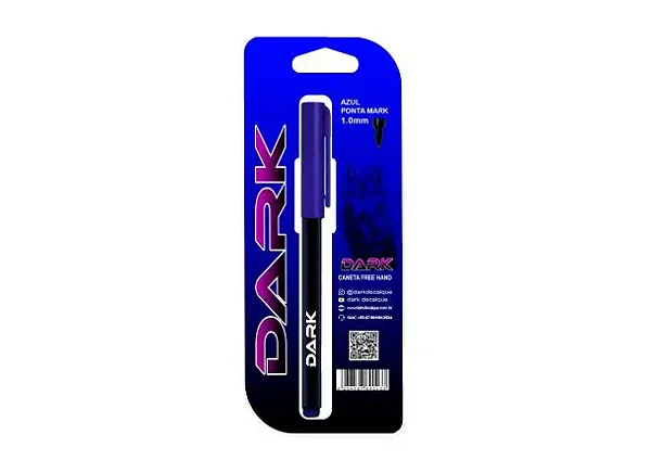 CANETA DARK FREE HAND AZUL 1.0 MM (UND)