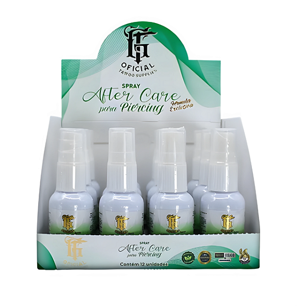 AFTER CARE GT OFICIAL 30 ML SPRAY PIERCING CX COM 12 UNID