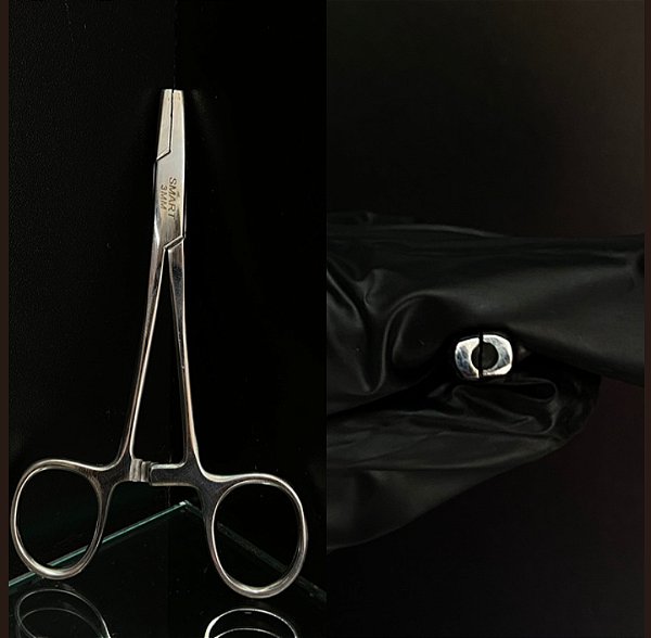 PINÇA MICRODERMAL COM BOCA DE 3MM PT076