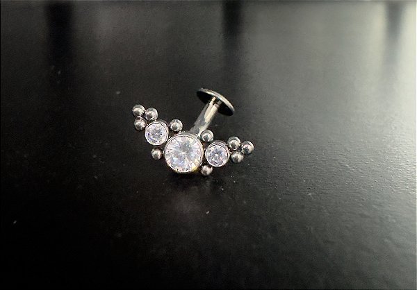 P0734 BANANA UMBIGO TITANIO CLUSTER PUSH PIN