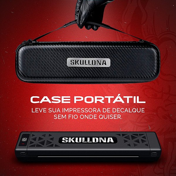 IMPRESSORA TERMICA MONOCROMATICA A4 MINI TYPE WIRE LESS TATTOO SKULDNA