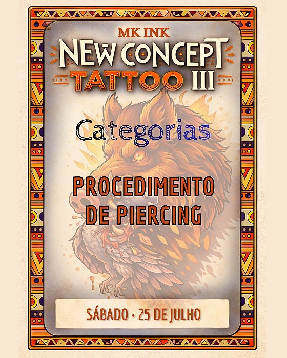 SABADO - 25/07 - PROCEDIMENTO DE PIERCING