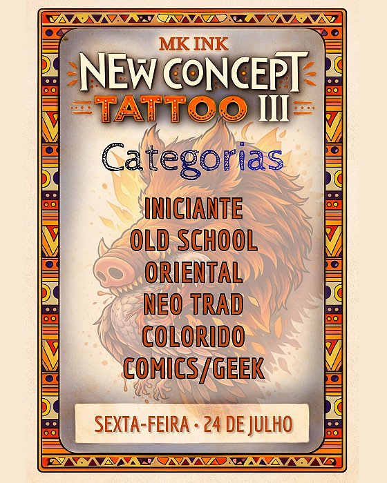 SEXTA FEIRA - 24/07 - INICIANTE - OLD SCHOLL-ORIENTAL-NEO TRAD-COLORIDO-COMICS/GEEK