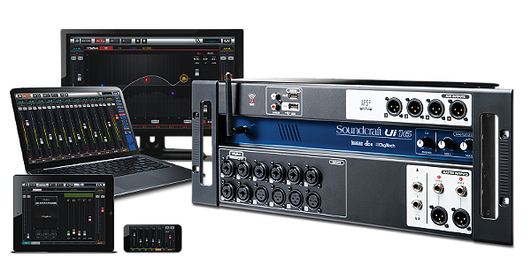 MESA DE SOM DIGITAL SOUNDCRAFT UI16 WI-FI UI-16