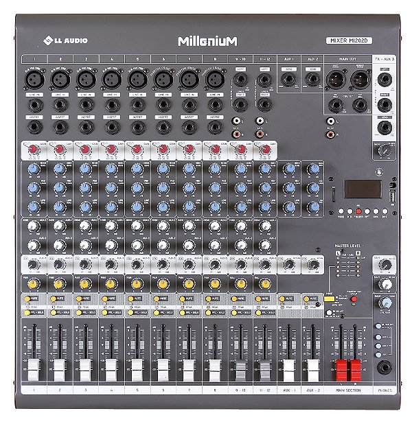 LL AUDIO MESA DE SOM 12 CANAIS M1202D BLUETOOTH